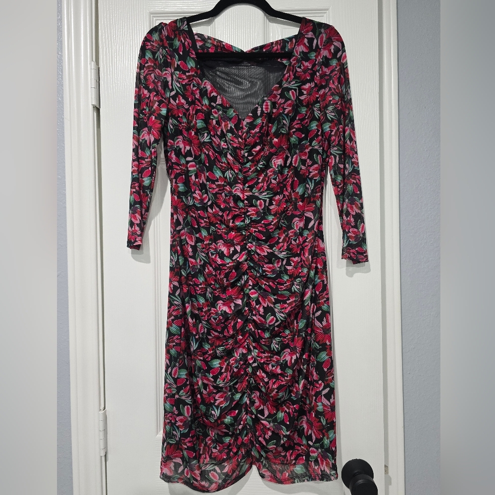 Guess XL floral midi dress